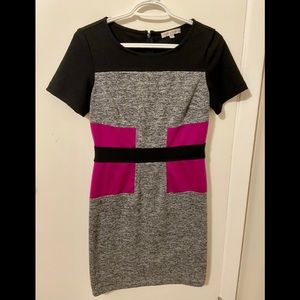Stretchy color block dress